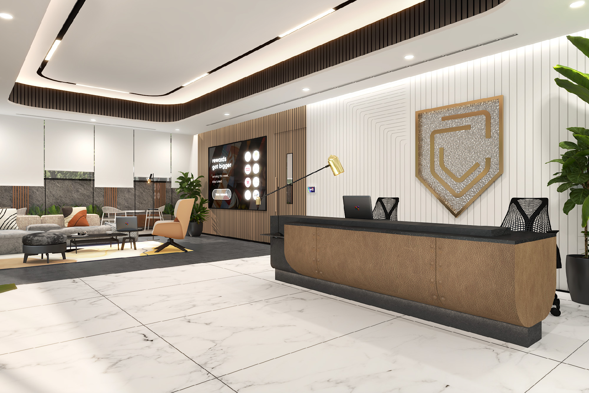 custom office design for CRED by Space Matrix