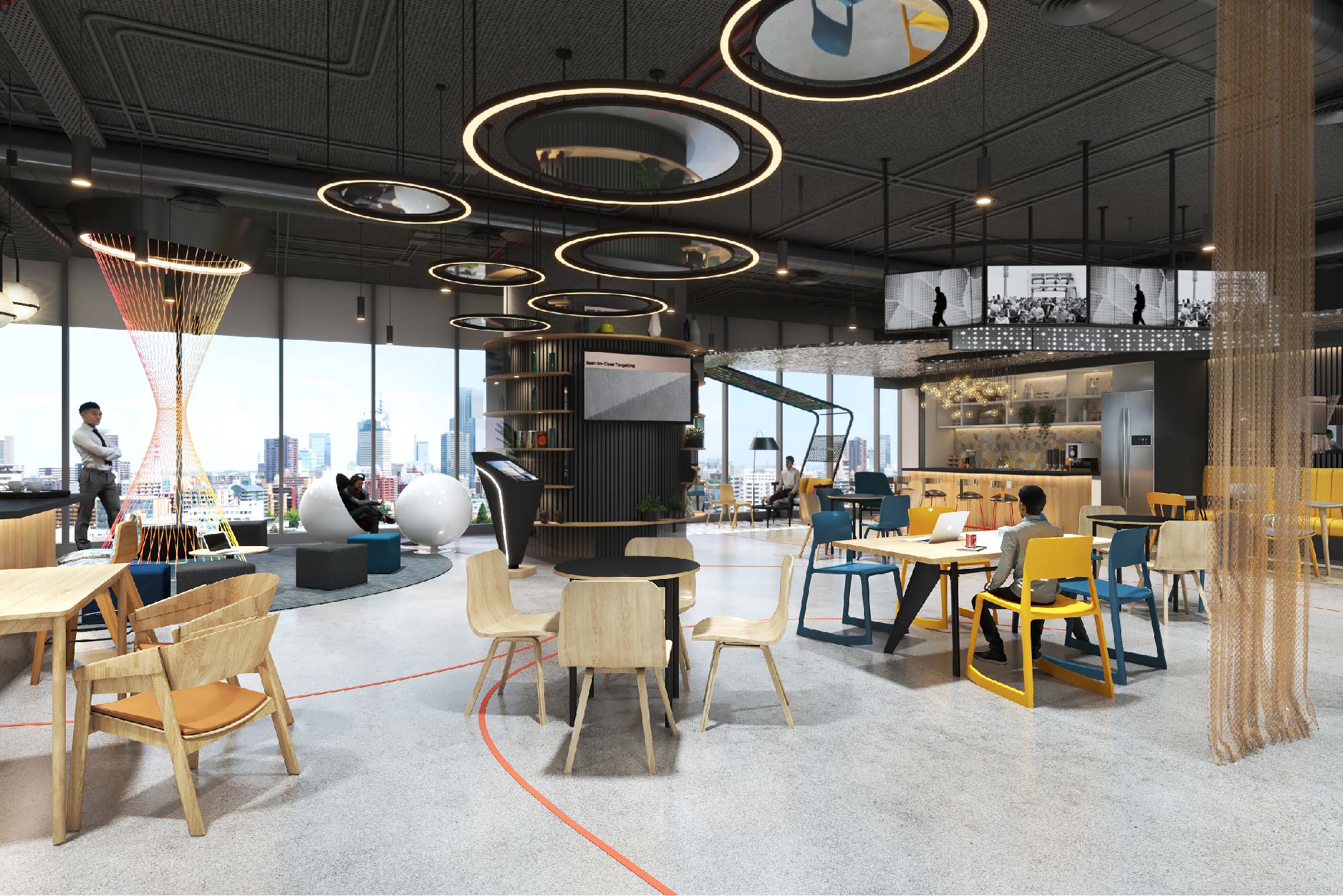 Scor’s new workplace in Singapore - workspace to foster meaningful interactions.