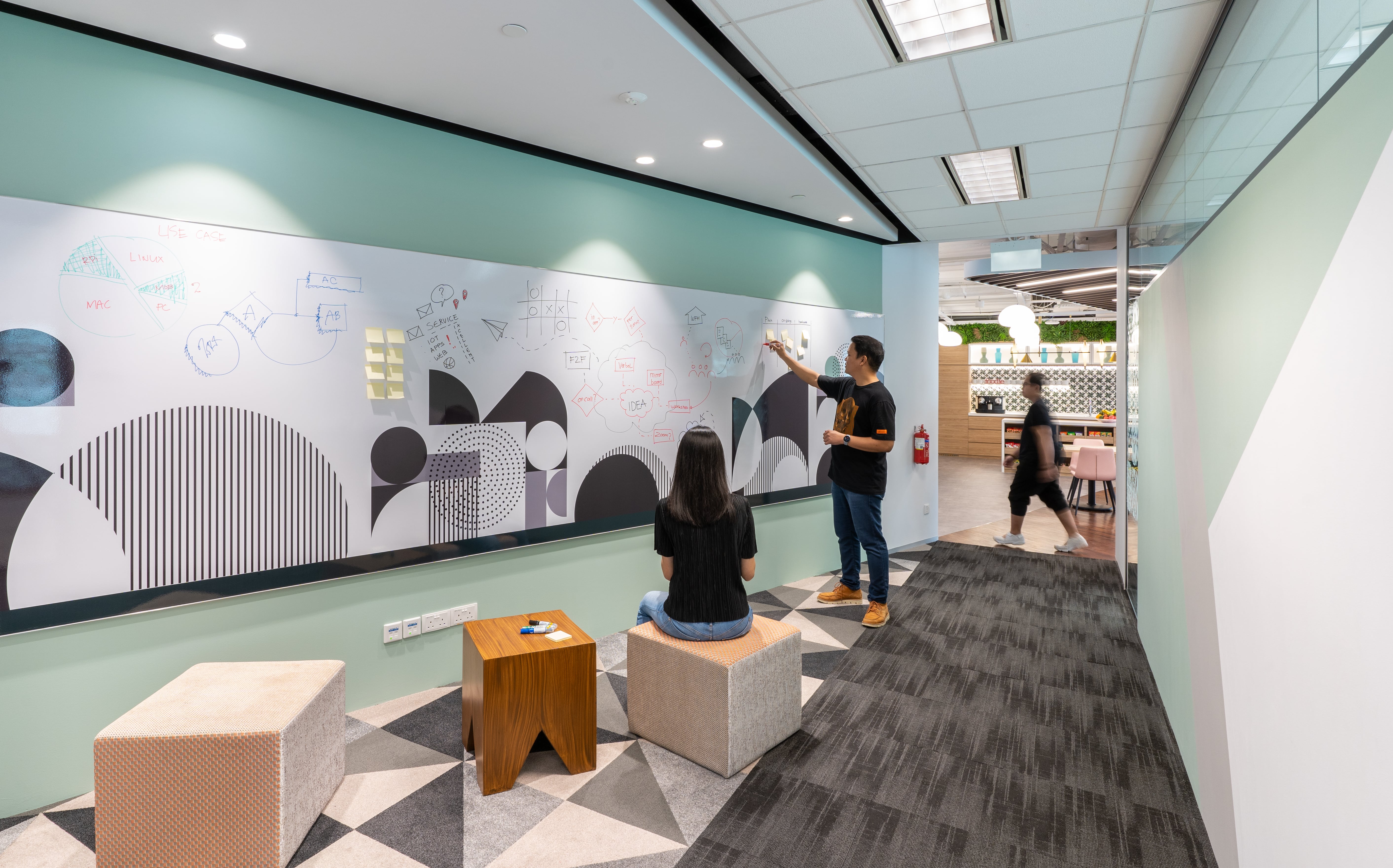 Space Matrix designed human moments into the workplace for an international tech firm in Singapore