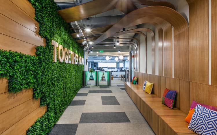 Space Matrix designed workplace for CSG International’s Bangalore office by incorporating the biophilic elements